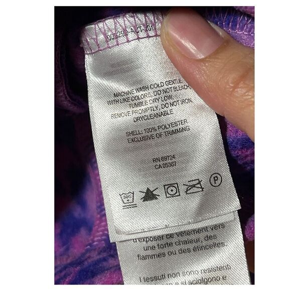 Columbia Girls Purple Fleece Jacket‎ Size Large (14/16) - Picture 6 of 8